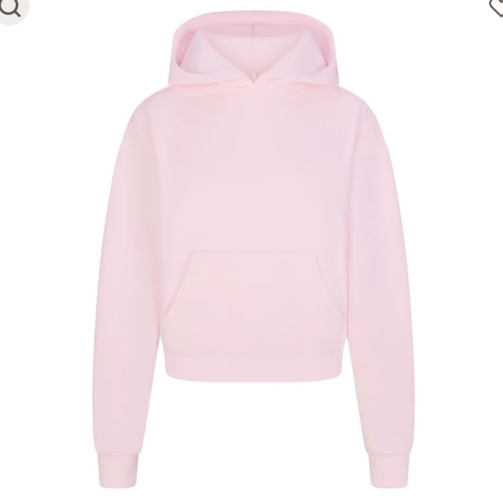 Bubblegum pink Skims cotton fleece hoodie
